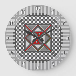 Alternating Geometric Clock Große Wanduhr