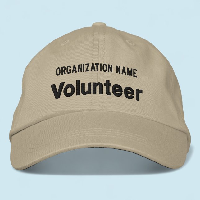 Alternative Bekleidungshügel bestickt mit Voluntee Bestickte Baseballkappe (MISOOK Khaki Embroidered Volunteer Baseball Cap)