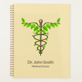 Alternative Caduceus Green Blätter Beige Medizin Planer