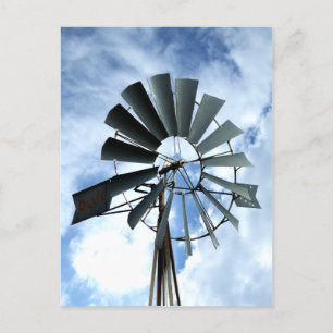 Alternative Energie - Power von Windrädern Postkarte