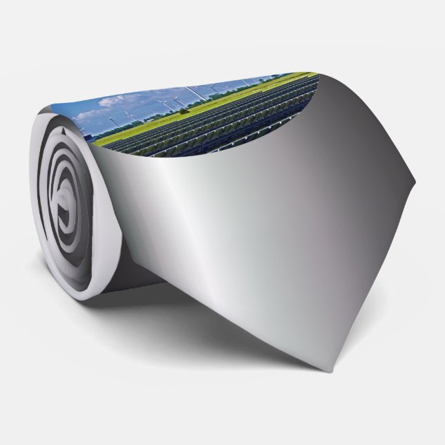 Alternative Energie - Solar- und Windenergie Krawatte (Gerollt)