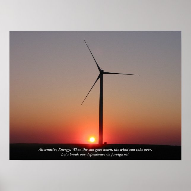 Alternative Energie: Wind & Solar Poster (Vorne)