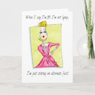 Alternative Fakten, alternative Fakten Spaß Karte