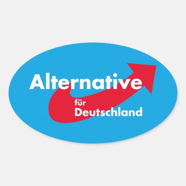Alternative für Deutschland Ovaler Aufkleber (Vorderseite)