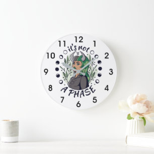 Alternative Gothic Girl Art ist keine Phase Große Wanduhr