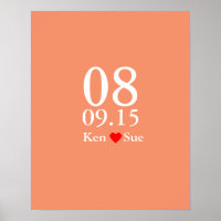 Alternative Hochzeitsgast-Signatur Big Date