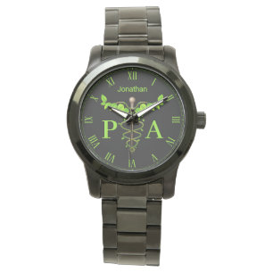 Alternative medizinische Caduceus Ärztin Assistent Armbanduhr
