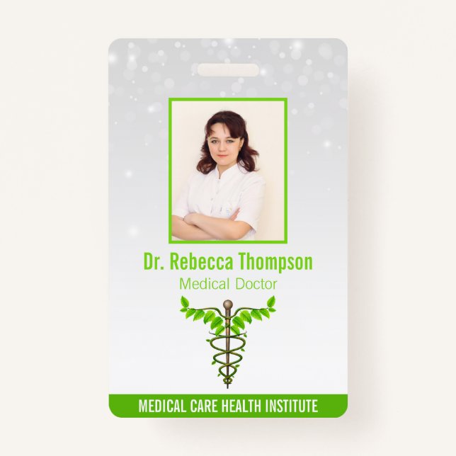 Alternative medizinische Caduceus Green Blätter We Ausweis (Vorderseite)