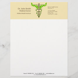 Alternative medizinische Caduceus grüne Blätter Be