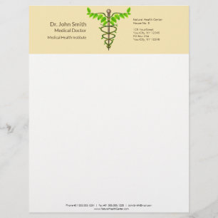 Alternative medizinische Caduceus grüne Blätter Be