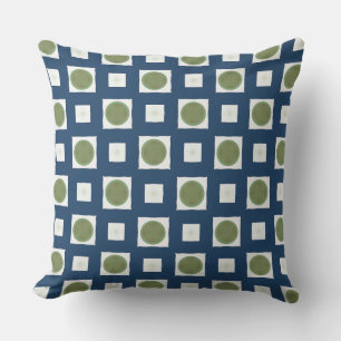 Alternative Olive Green und Navy Blue Colors Kissen