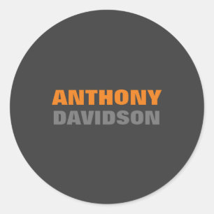 Alternative Perfekte Größe Grau Orange Fetter Text Runder Aufkleber