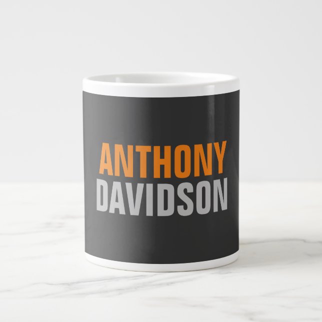 Alternative perfekte, Niedliche, orange Fettschrif Jumbo-Tasse (Vorderseite)