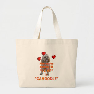 alternative Rechtschreibung der LIEBE ist CAVOODLE Jumbo Stoffbeutel