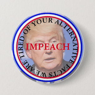 Alternative Tatsachen klagen Donald- Trumpknopf an Button