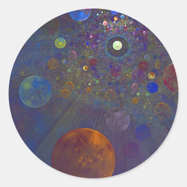Alternative Universe Abstrakt Art Runder Aufkleber (Vorderseite)
