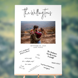 Alternative Wedding Guest Book Foto Script Acrylschild
