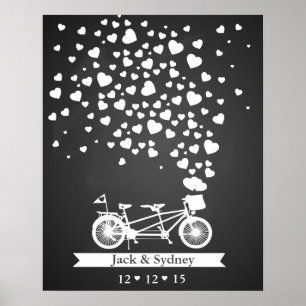 Alternatives Gästebuch zur Hochzeit Tandem Tafel