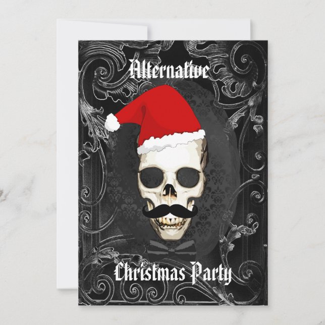 Alternatives lustiges gotisches Weihnachten Einladung (Vorderseite)