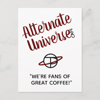 Alternatives Universe Café Postcard Postkarte
