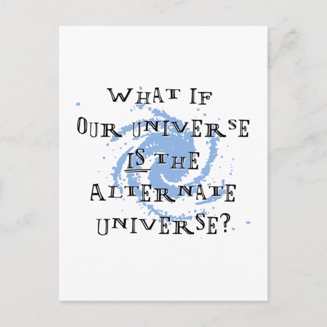 Alternatives Universum Postkarte (Vorderseite)