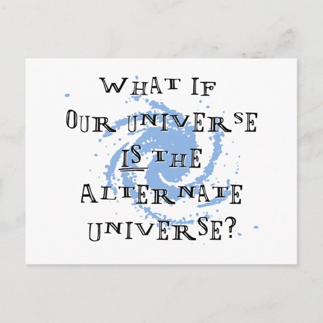 Alternatives Universum Postkarte (Vorderseite)