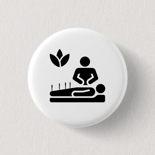 Alternativmedizin-Piktogramm-Knopf Button (Vorderseite)
