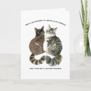 Alternder Humor für Katzen liebende Freunde Ehefra Karte