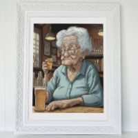 alternder Spaß l Old Lady Drink Beer and Shot