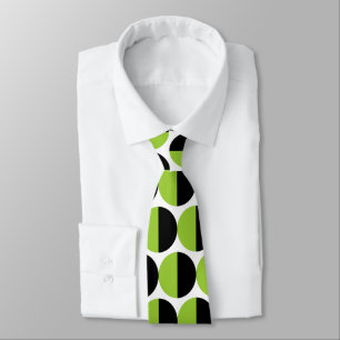 Alternierende Crescents 05 - Mars Green und Black Krawatte