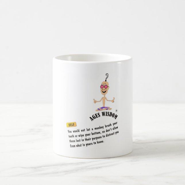 Alters Weisheit Tasse "Wahrheit" Comic Weg zur Wah (Mittel)