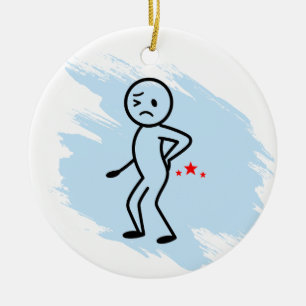 Altersbedingter Rückenschmerz Humor Benutzerdefini Keramik Ornament