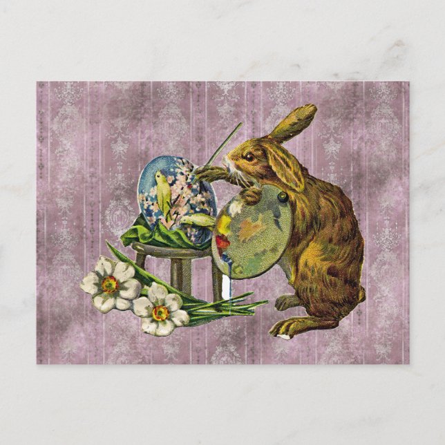 Altersgemaltes Ostern Postkarte (Vorderseite)