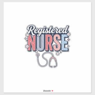 Altersgerechtes Krankenpfleger-Vektor-Shirt-Design Aufkleber