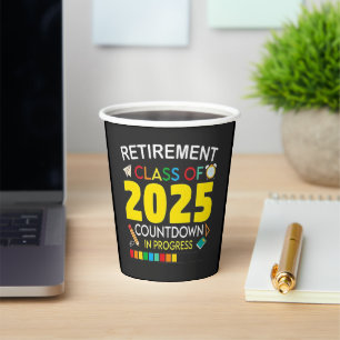 Altersklasse 2025 Countdown im Prozess Pappbecher