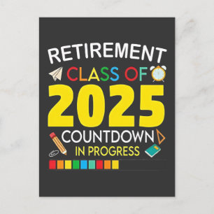 Altersklasse 2025 Countdown im Prozess Postkarte