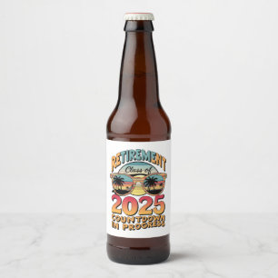 Altersklasse des laufenden Countdown 2025 Bierflaschenetikett