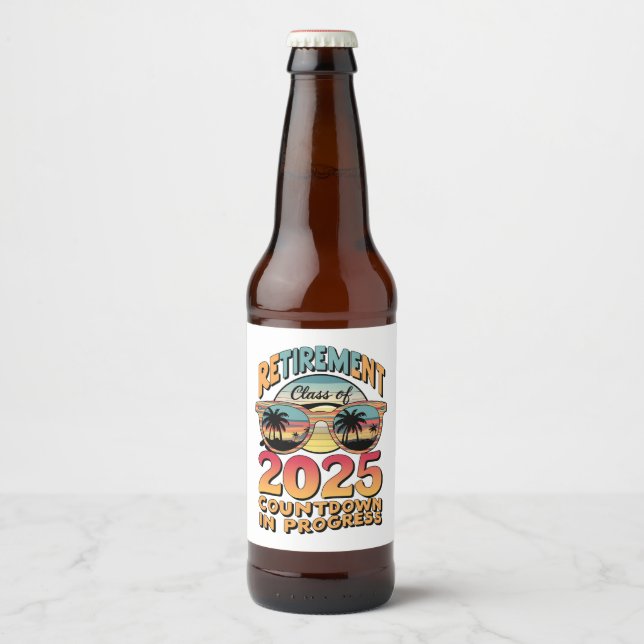 Altersklasse des laufenden Countdown 2025 Bierflaschenetikett (Vorderseite)