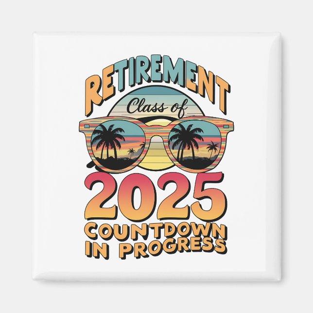 Altersklasse des laufenden Countdown 2025 Magnet (Vorne)