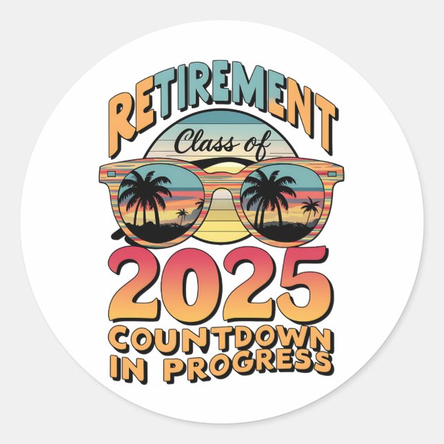 Altersklasse des laufenden Countdown 2025 Runder Aufkleber (Vorderseite)
