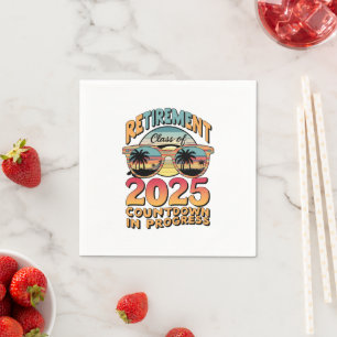 Altersklasse des laufenden Countdown 2025 Serviette