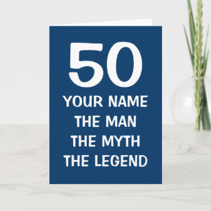 Altersspezifische Geburtstagskarte Der Mann Myth Karte