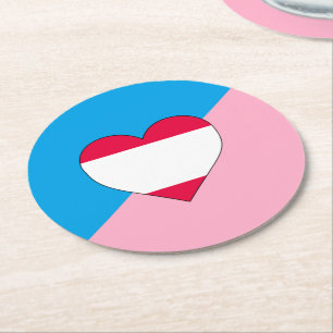 Altersspiel-Stolzflagge Runder Pappuntersetzer