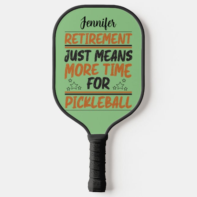 Altersvorsorge bedeutet mehr Zeit für Pickleball Pickleball Schläger (Rückseite)