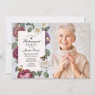 Altersvorsorge Frauen Bloom Butterfly Foto Einladung