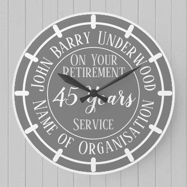 Altersvorsorge Geschenk mit Jahren serviert große  Wanduhr (Von Creator hochgeladen)