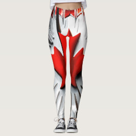 Altertes Ahornleaf: Eine kreative kanadische Drehu Leggings