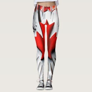 Altertes Ahornleaf: Eine kreative kanadische Drehu Leggings