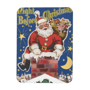 Altertümlicher Weihnachtsmann, Die Nacht vor dem W Magnet