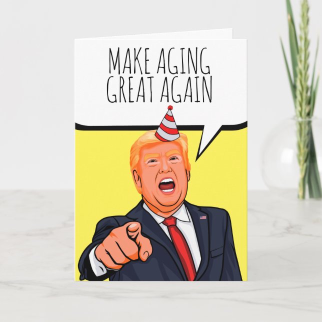 ALTERUNG WIEDER GROSS MACHEN DANKESKARTE (Vorderseite)